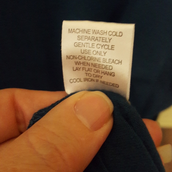 Teal leather trim top - Picture 5 of 5